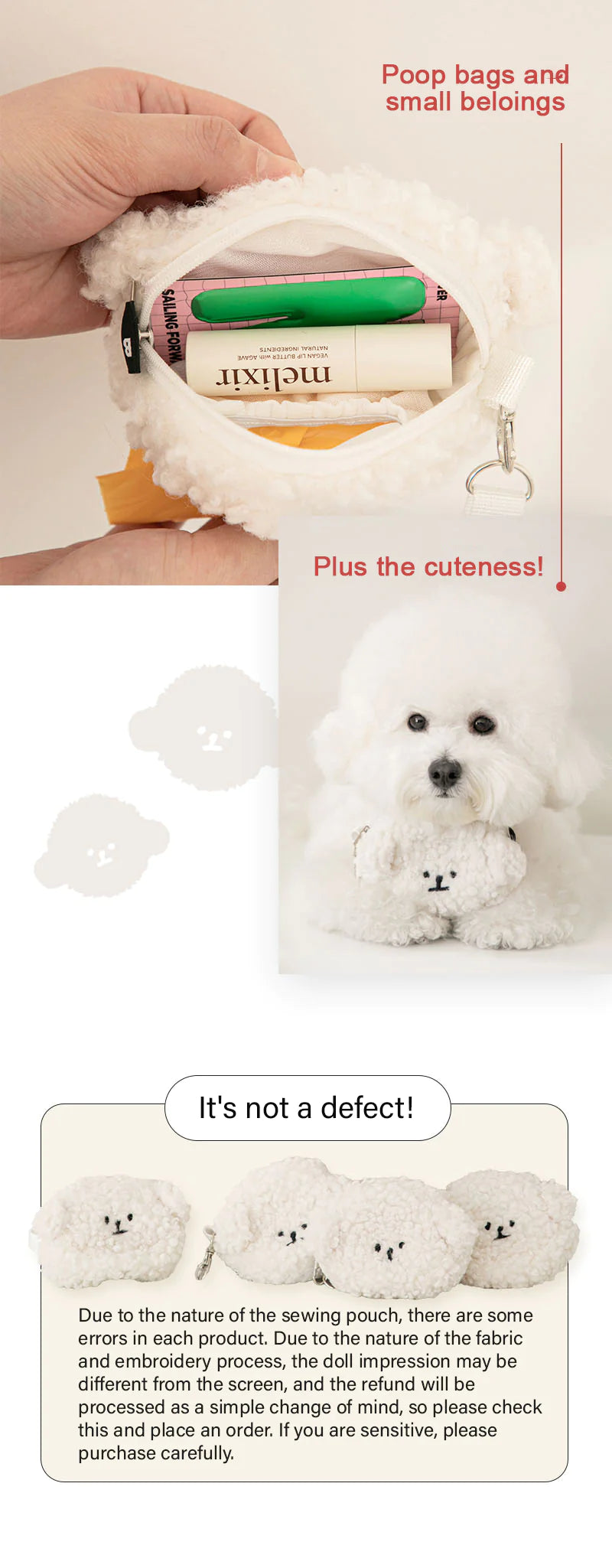 Bichon Poop Bag Pouch